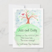 Invitation Aquarelle Wedding shower de couple (Devant)