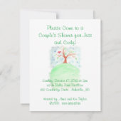 Invitation Aquarelle Wedding shower de couple (Dos)