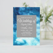 Invitation Aquarelle Whimsal Floral Blue Modern (Debout devant)