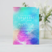 Invitation Aquarelle Whimsal Floral Moderne (Debout devant)