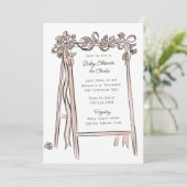 Invitation Aquarelle Whimsical Baby shower à la main (Debout devant)