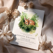 Invitation Aquarelle Whimsical baby shower Deer