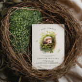 Invitation Aquarelle Whimsical baby shower Hérisson