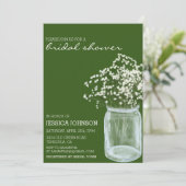 Invitation Aquarelle Whimsical Baby's Breath Bridal douche I (Debout devant)