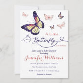 Invitation Aquarelle Whimsical Butimsical Garden Baby shower (Devant)
