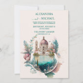 Invitation Aquarelle Whimsical Destination italienne (Devant)