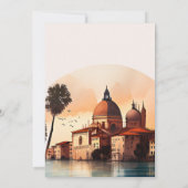Invitation Aquarelle Whimsical Destination italienne (Dos)