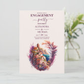 Invitation Aquarelle Whimsical Italien Desitnation Engagemen (Debout devant)