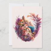Invitation Aquarelle Whimsical Italien Desitnation Engagemen (Dos)