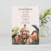 Invitation Aquarelle Whimsical Italien Desitnation Engagemen (Debout devant)