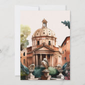 Invitation Aquarelle Whimsical Italien Destination Bridal (Dos)