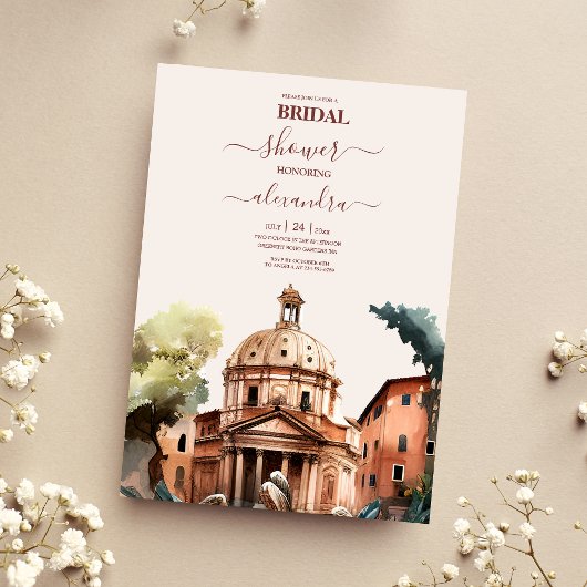 Invitation Aquarelle Whimsical Italien Destination Bridal