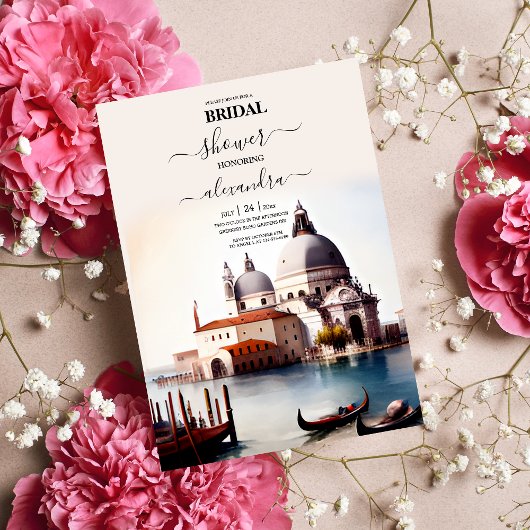 Invitation Aquarelle Whimsical Italien Destination Bridal