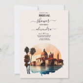 Invitation Aquarelle Whimsical Italien Destination Bridal (Devant)