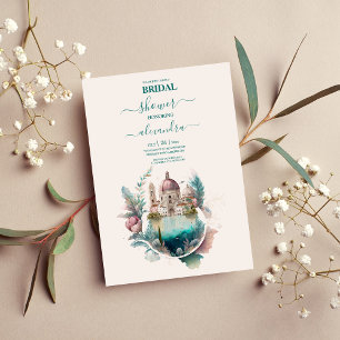 Invitation Aquarelle Whimsical Italien Destination Bridal I