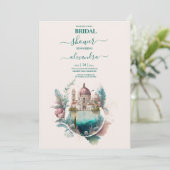 Invitation Aquarelle Whimsical Italien Destination Bridal I (Debout devant)