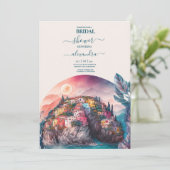 Invitation Aquarelle Whimsical Italien Destination Mariée dan (Debout devant)