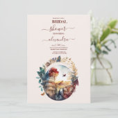 Invitation Aquarelle Whimsical Italien Destination Mariée dan (Debout devant)