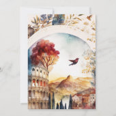 Invitation Aquarelle Whimsical Italien Destination Mariée dan (Dos)