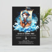 Invitation Aquarelle Whimsical Pirate Anniversaire (Debout devant)