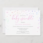 Invitation Aquarelle Whimsical rose Confetti Bébé Sprinky (Devant)