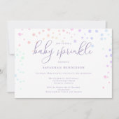 Invitation Aquarelle Whimsical violet Confetti Baby Sprinky (Devant)