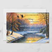 Invitation Aquarelle Whimsical Winter All-in-One Mariage (Devant)