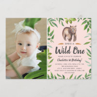 Aquarelle Wild One | Filles Photo Anniversaire | B