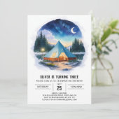 Invitation Aquarelle Wilderness Pique-nique Anniversaire (Debout devant)