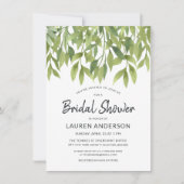 Invitation Aquarelle Willows Fête des mariées botanique Invit (Devant)