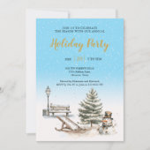 Invitation Aquarelle Winter Holiday Pastel (Devant)