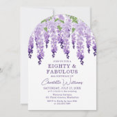 Invitation Aquarelle Wisteria 8 et fabuleux Floral Chic (Devant)