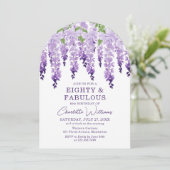Invitation Aquarelle Wisteria 8 et fabuleux Floral Chic (Debout devant)