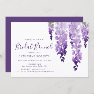 Invitation Aquarelle Wisteria Brunch nuptial