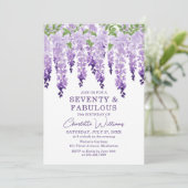 Invitation Aquarelle Wisteria Soixante-dix et fabuleux Floral (Debout devant)