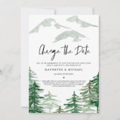 Invitation Aquarelle Woodland Modifier la date de report (Devant)