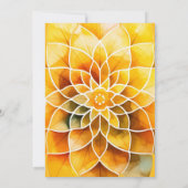 Invitation Aquarelle Yellow Mandala Yoga avec la mariée (Dos)