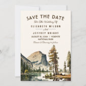 Invitation Aquarelle Yosemite Parc National Mariage Ca US I (Devant)