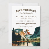 Invitation Aquarelle Yosemite Parc National Mariage Ca US I (Devant)