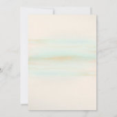 Invitation Aquarelles Beach Wedding Rose Blue (Dos)