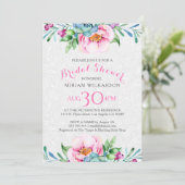 Invitation Aquarelles Bouquet floral coloré (Debout devant)