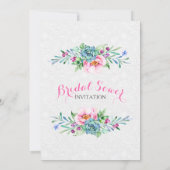 Invitation Aquarelles Bouquet floral coloré (Dos)