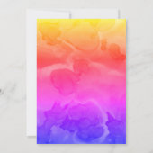 Invitation Aquarelles colorées et funky/Mariage géométrique (Dos)