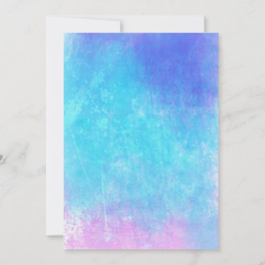 Invitation Aquarelles élégantes en Mariage bleu violet rose (Dos)