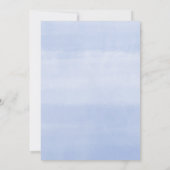 Invitation Aquarelles florales bleu marine baptême garçon (Dos)