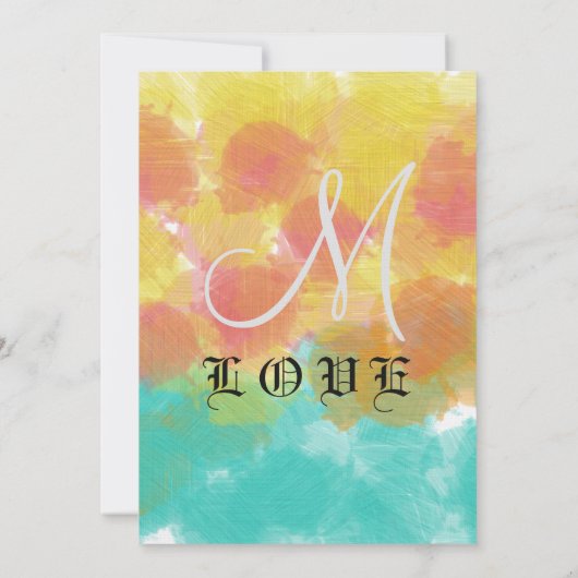 Invitation Aquarelles géométriques modernes Mariage encadré (Dos)