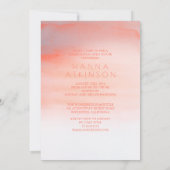 Invitation Aquarelles rose doux Diplôme photo (Dos)