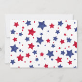 Invitation Aquarelles rouges modernes 4 juillet (Dos)