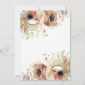 Invitation Aquarelles vintages Florales Automne (Dos)