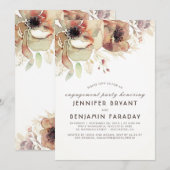 Invitation Aquarelles vintages Florales Automne (Devant / Derrière)